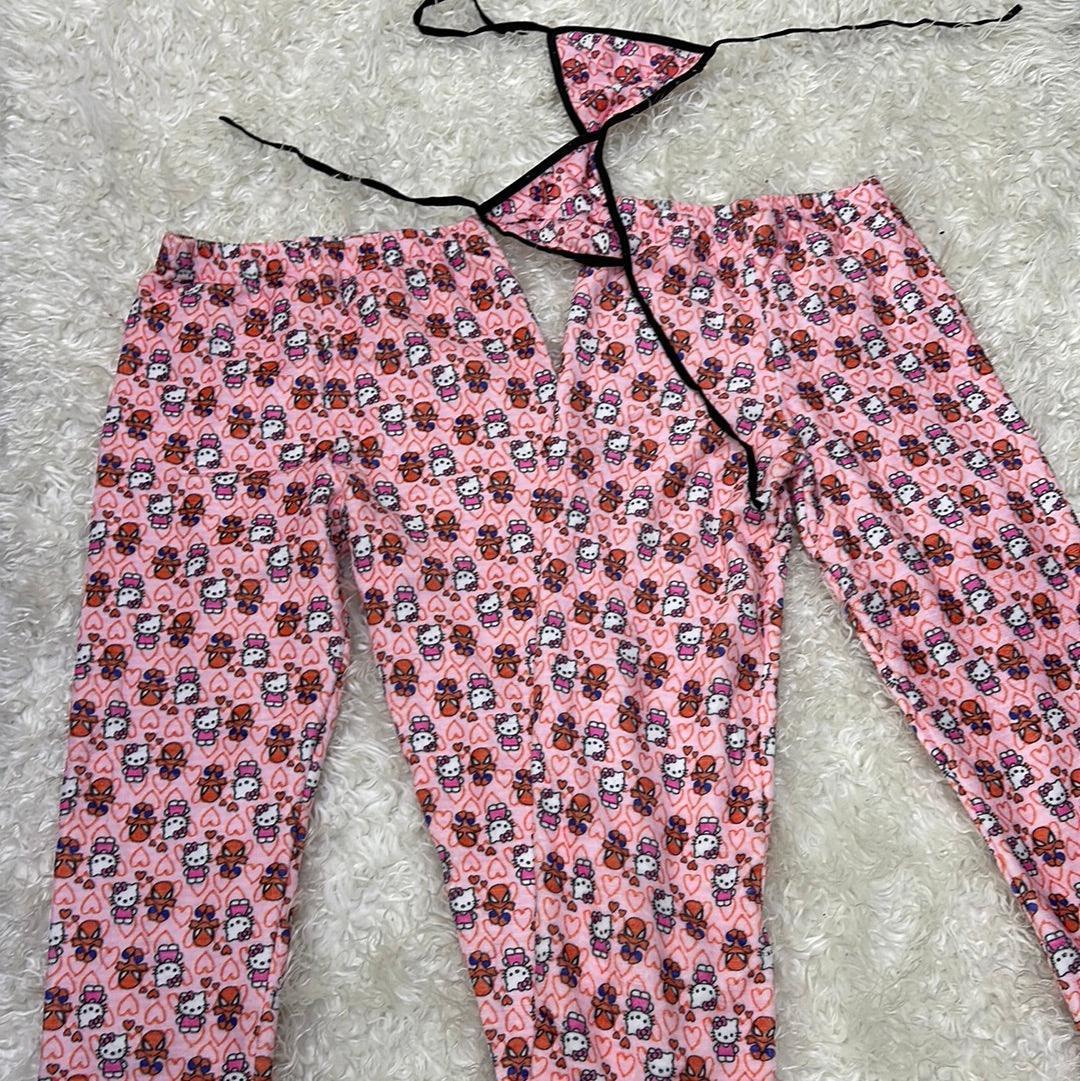 SpiderKitty Pink Matching Plushie PJs - Fundies
