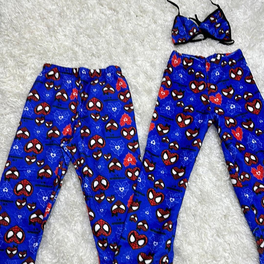 Spider-Man Hearts Blue Matching Plushie PJs - Fundies