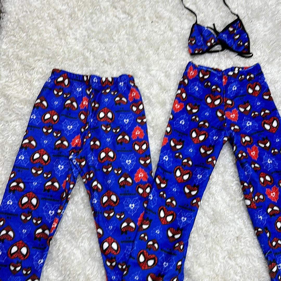 Spider-Man Hearts Blue Matching Plushie PJs
