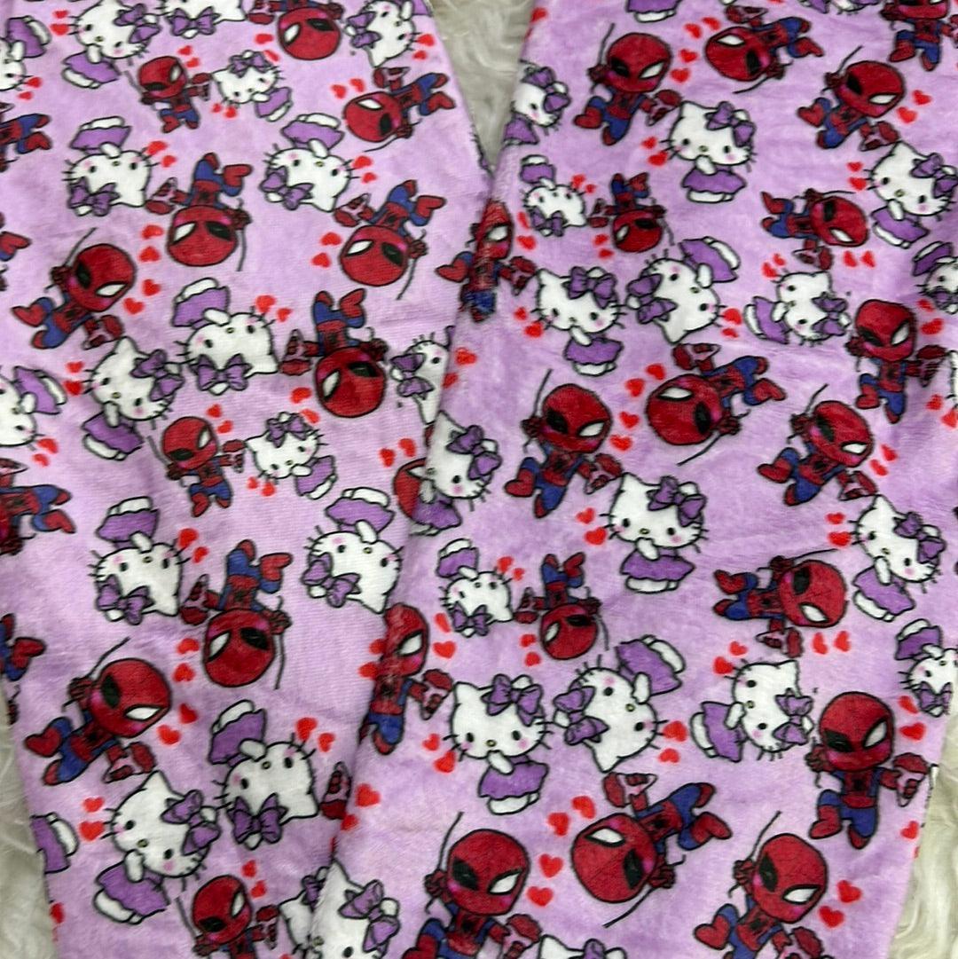 Spider Kitty Purple Matching Plushie PJs