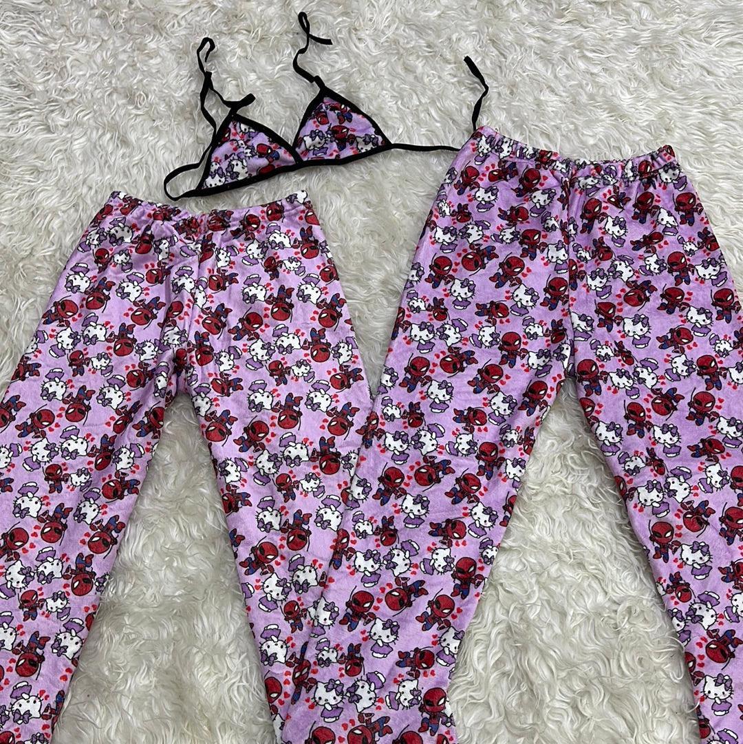 SpiderKitty Purple Matching Plushie PJs - Fundies