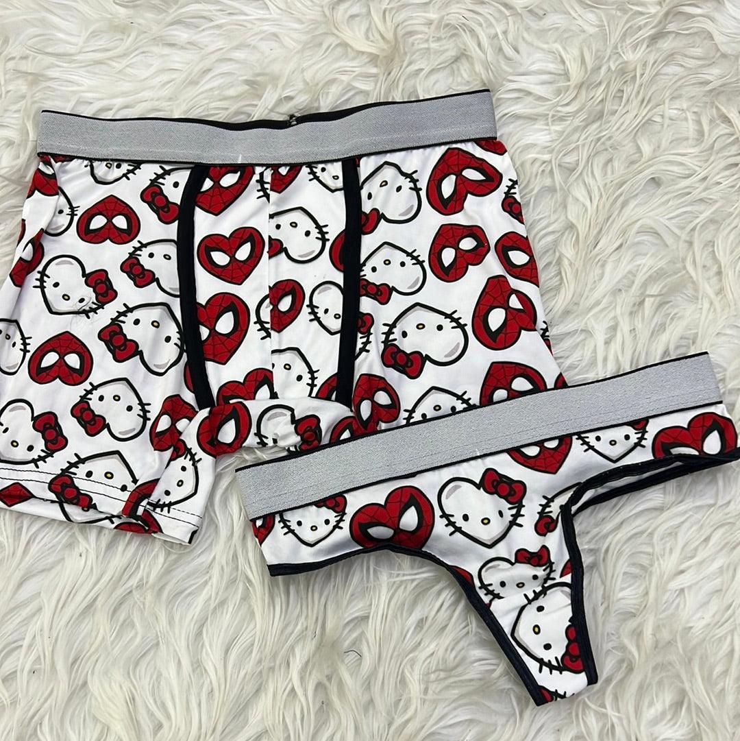 SpiderKitty White Duo With Thong - Fundies