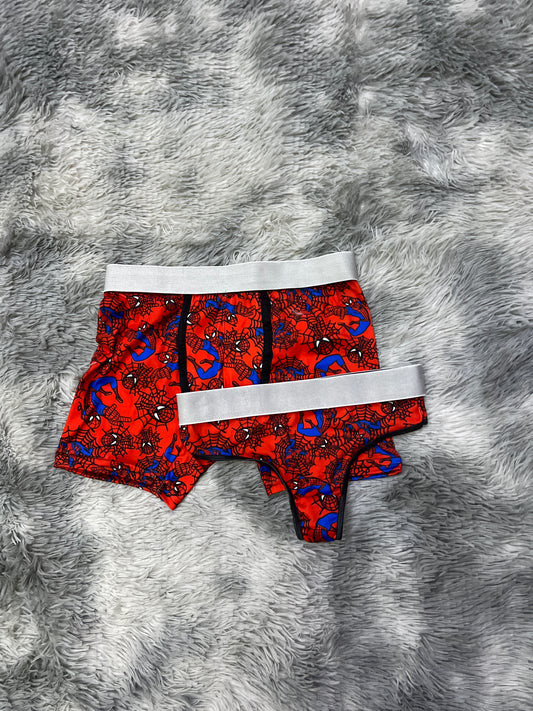 Spiderman couples matching underwear