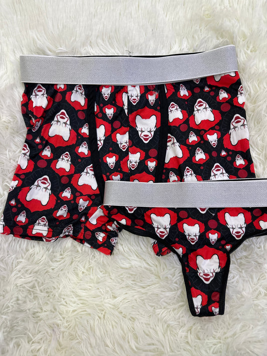 Pennywise black matching couples underwear Halloween