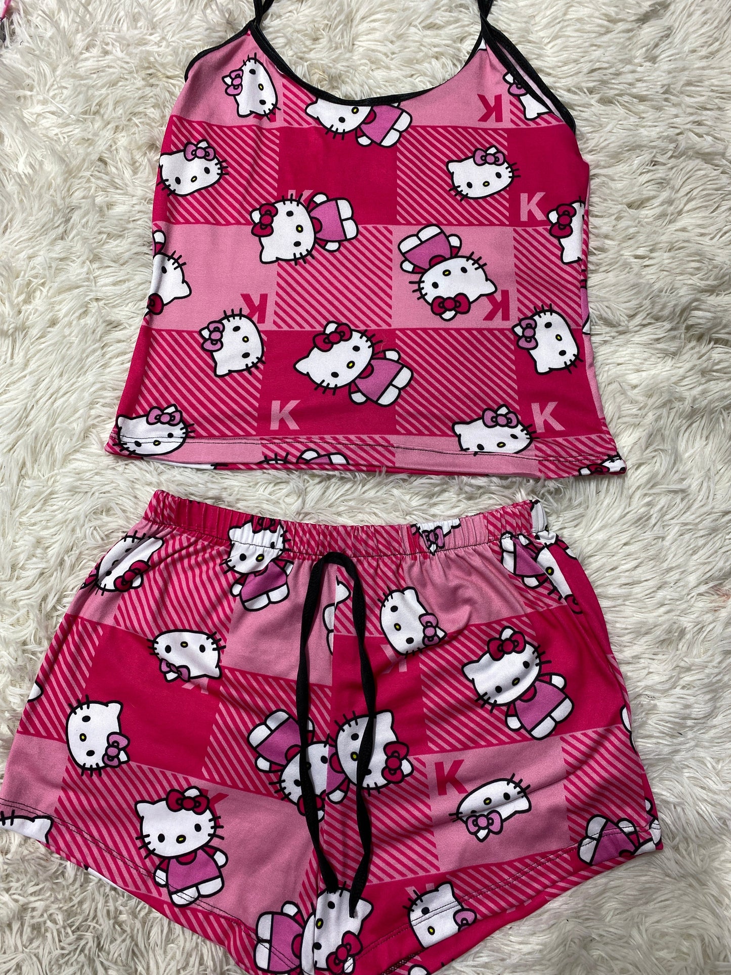 Hello Kitty Plaid Women's Pajama Set - Fundies