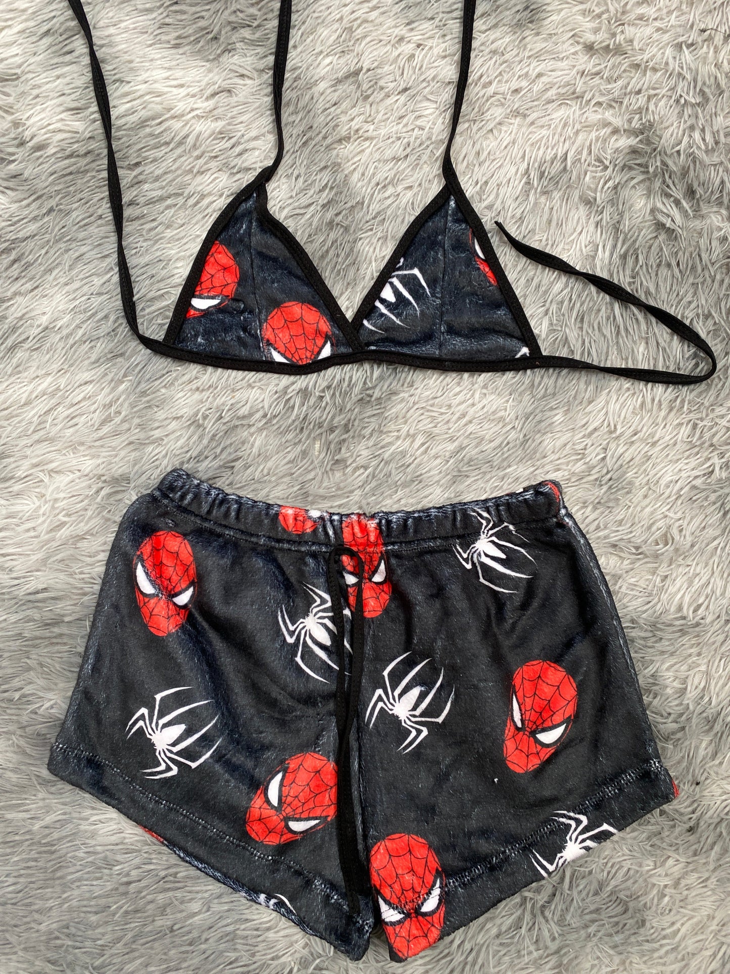 Spider-Man Faces Plush Top & Shorts Set