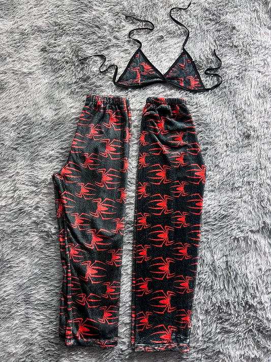 Spiders Red Matching Plushie PJs - Fundies