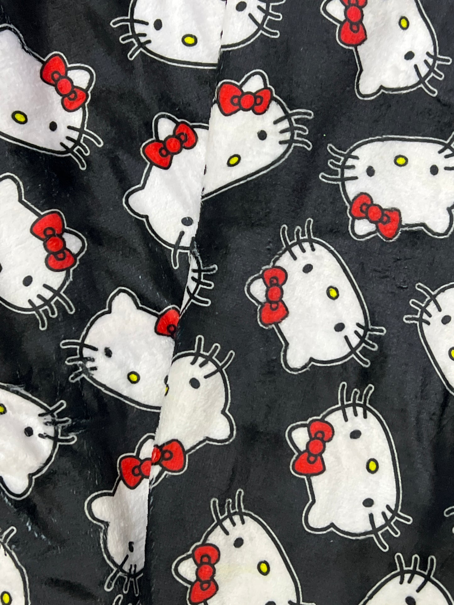 Hello kitty black plush pajama duo