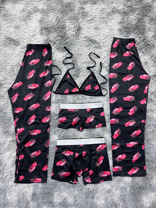 Lightning McQueen Background Black 5 Piece PJ