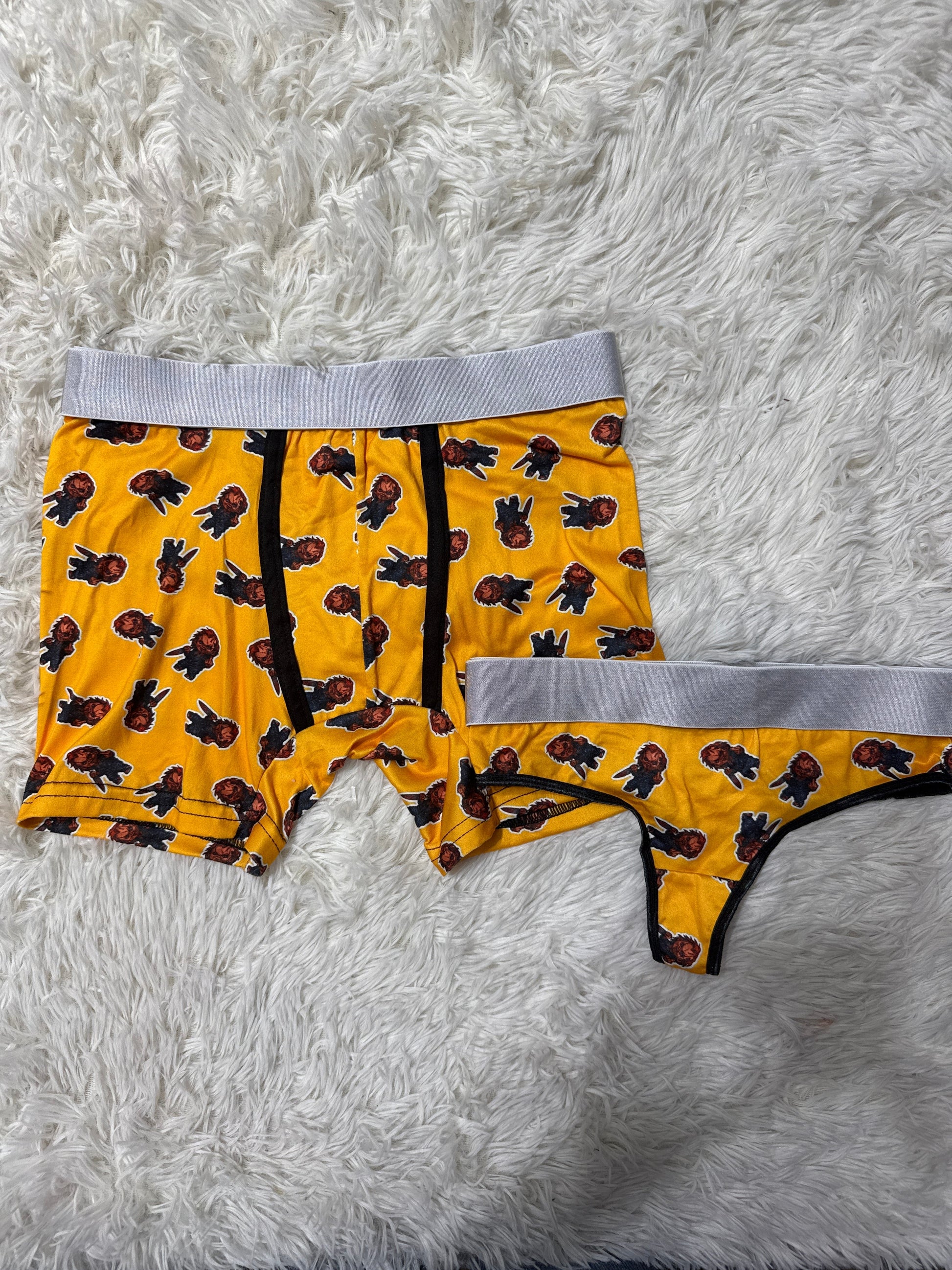 Chucky Background Yellow Duo Boxer With Thong - Fundies