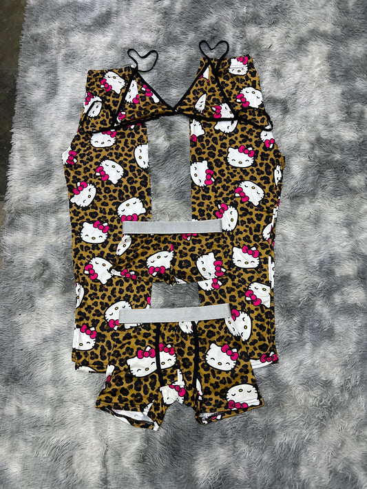 Hello kitty animal print 5 pcs pajama duo