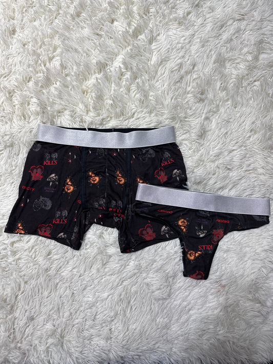 Chucky And His Girlfriend Duo Boxer With Thong - Fundies