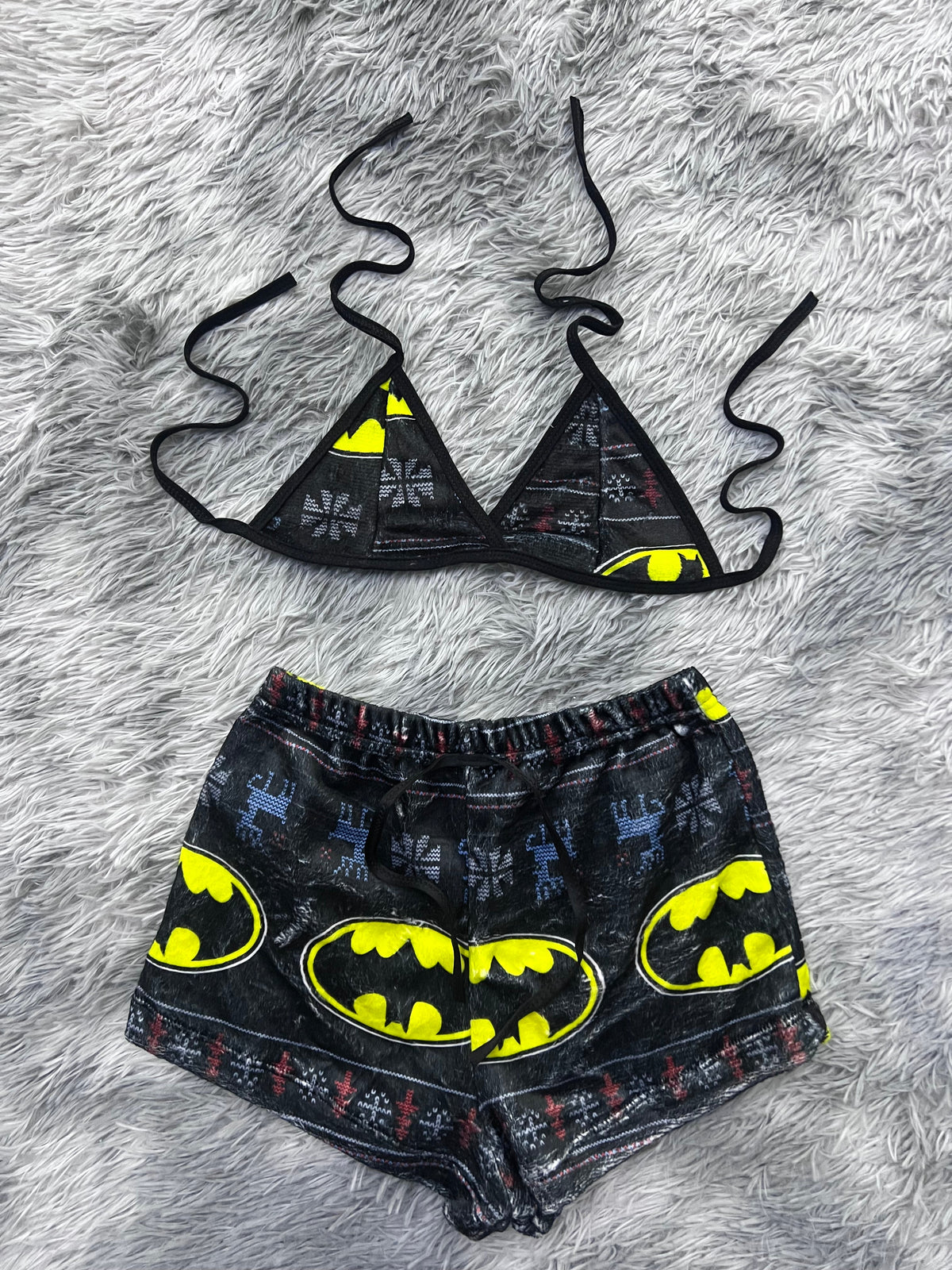Bat Man Christmas Matching Top & Short