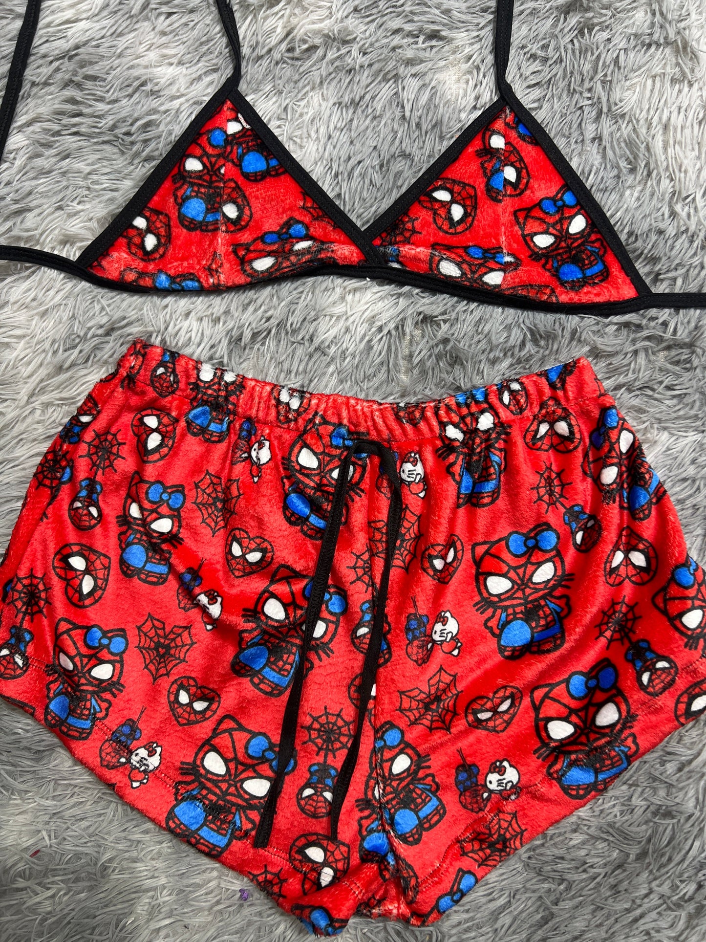 SpiderKitty Red Matching Top & Short - Fundies