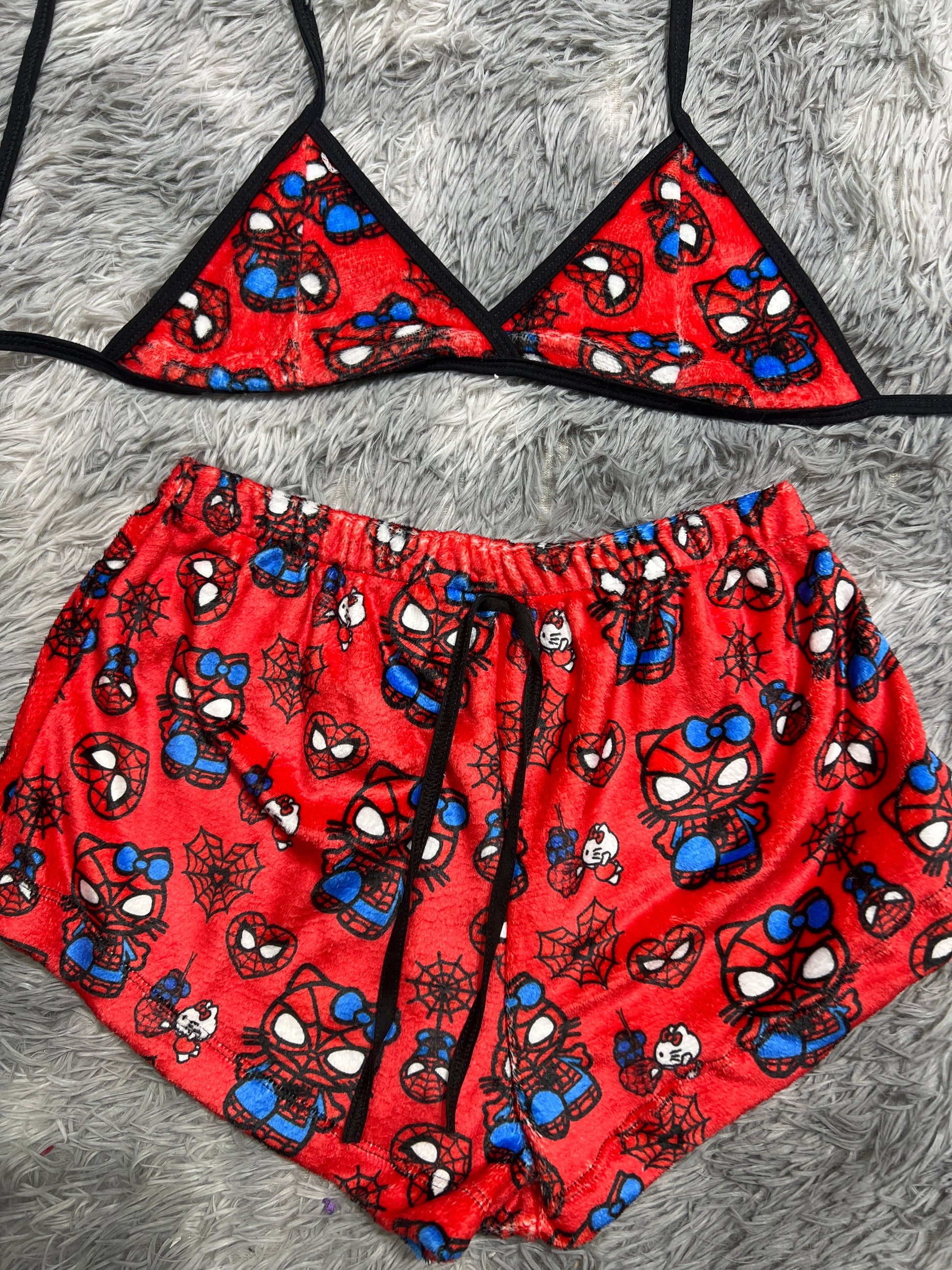 SpiderKitty Red Matching Top & Short - Fundies