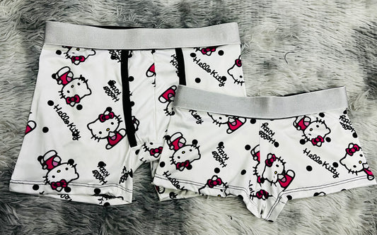 Hello Kitty White Background couples boxer underwear