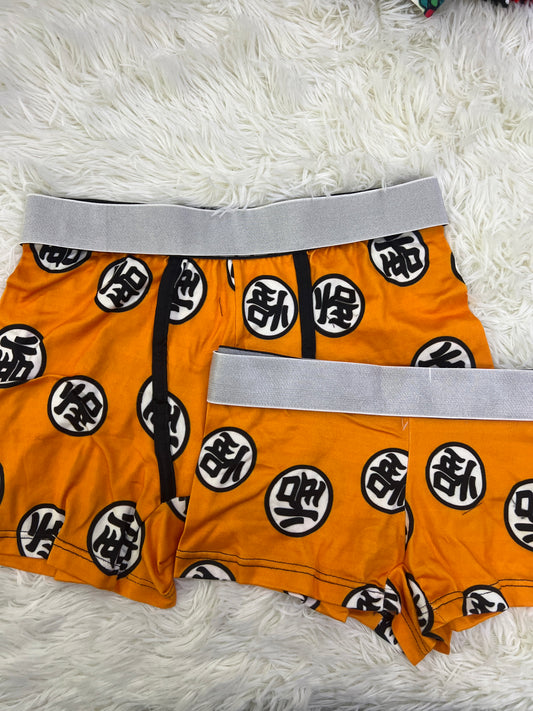 Dregon ball letters matching couples boxer underwear