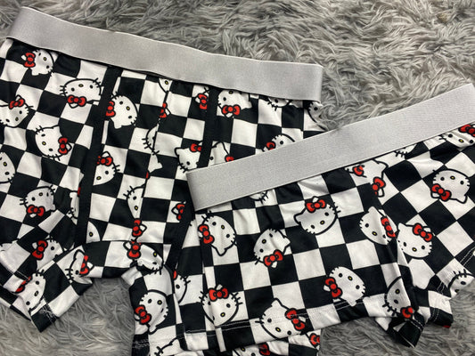 Hello Kitty Plaid Matching Boxers - Fundies