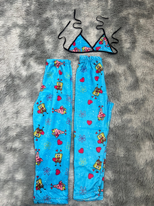 SpongeBob And Patrick Hearts Matching Plushie PJs - Fundies