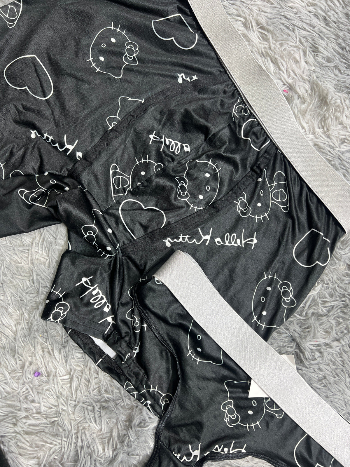 Hello Kitty Black Duo With Thong