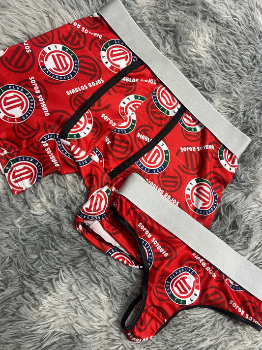 Team Toluca Devils Red Duo One-size With Thong - Fundies