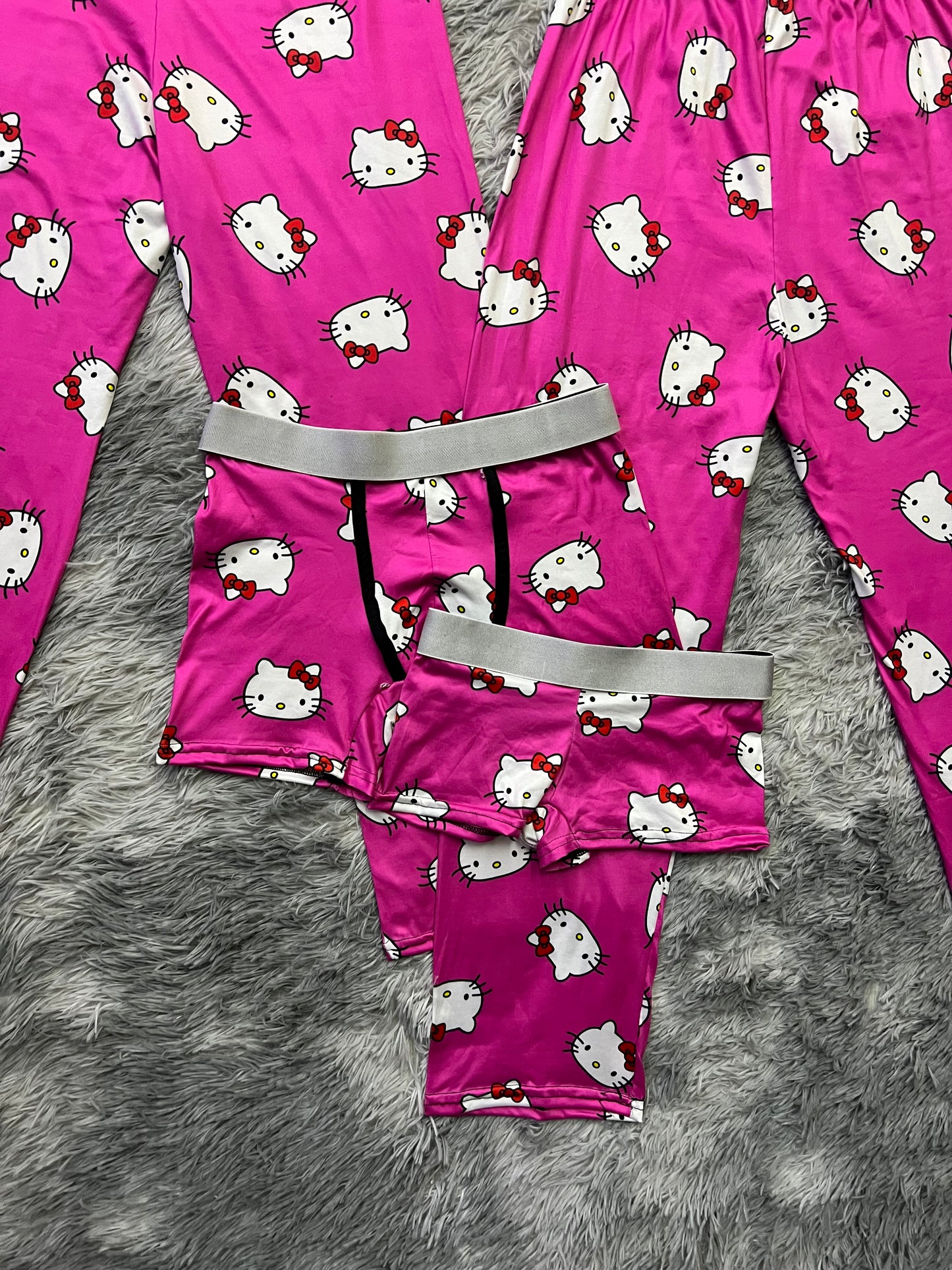 Kitty faces pink background 5 pcs pajama duo