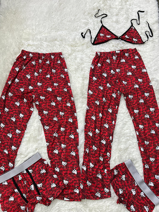 Hello kitty red buns 5 pcs pajama duo