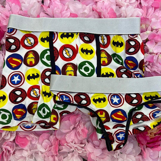 Super heroes shields matching couples underwear - Fundies