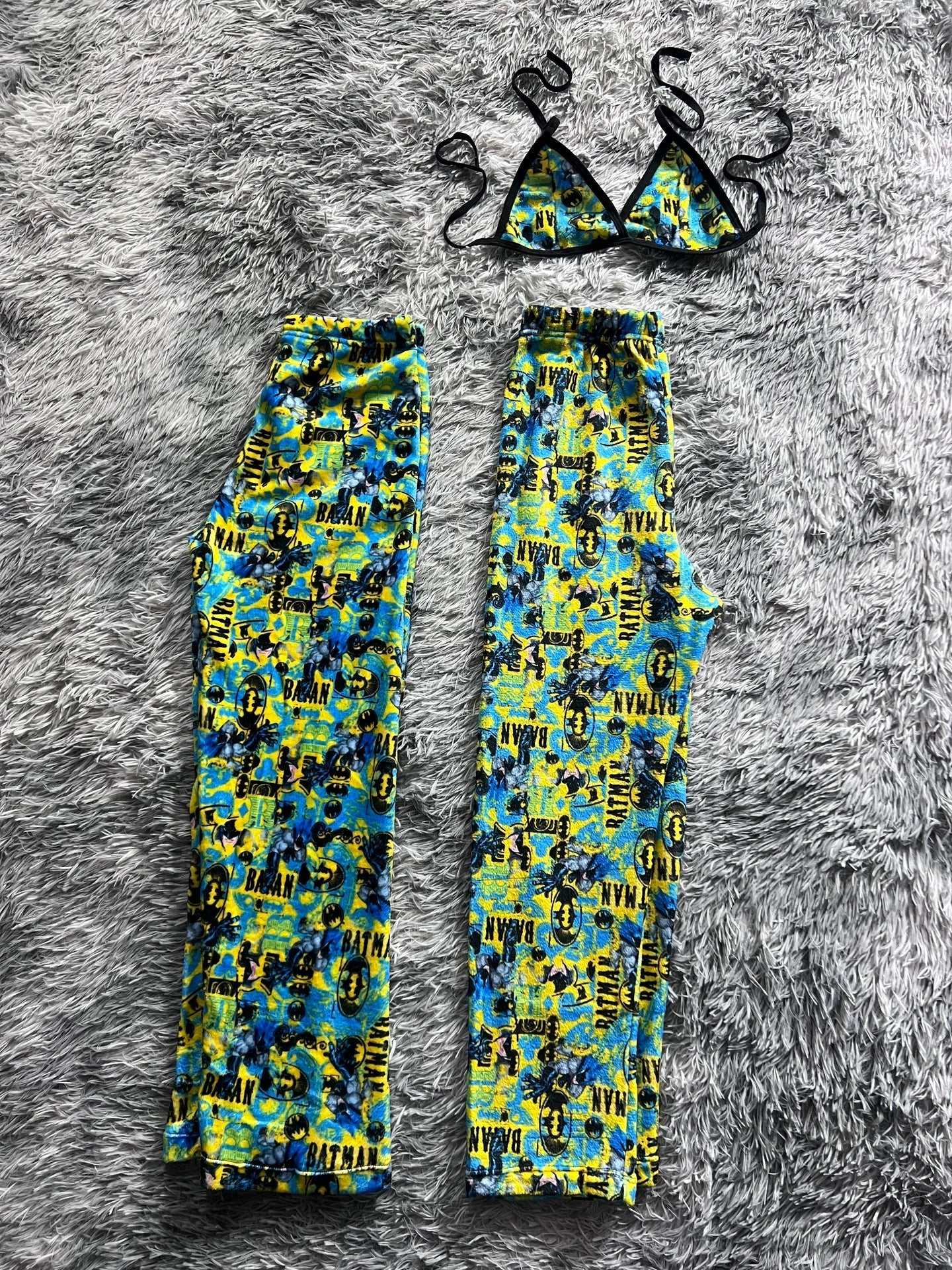 Batman Spots Matching Plushie PJs - Fundies