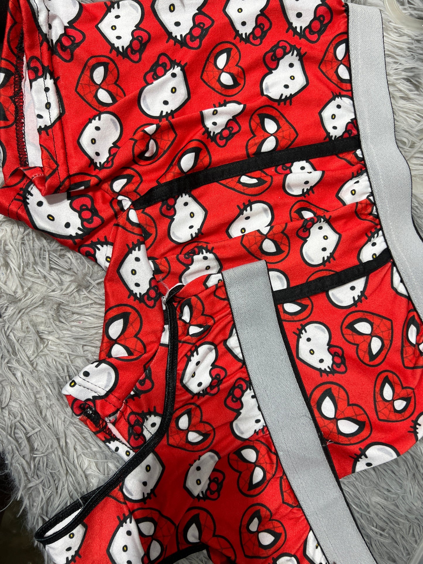 SpiderKitty Hearts Red Duo One Size - Fundies