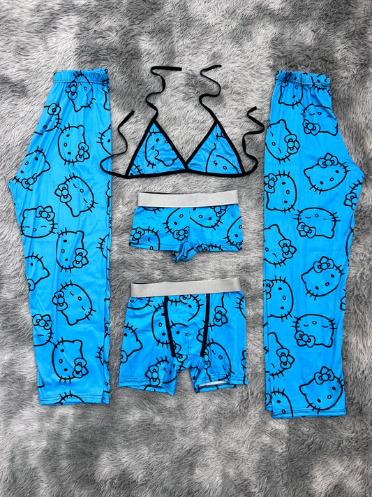 Heloo Kitty Blue 5 Piece PJ - Fundies