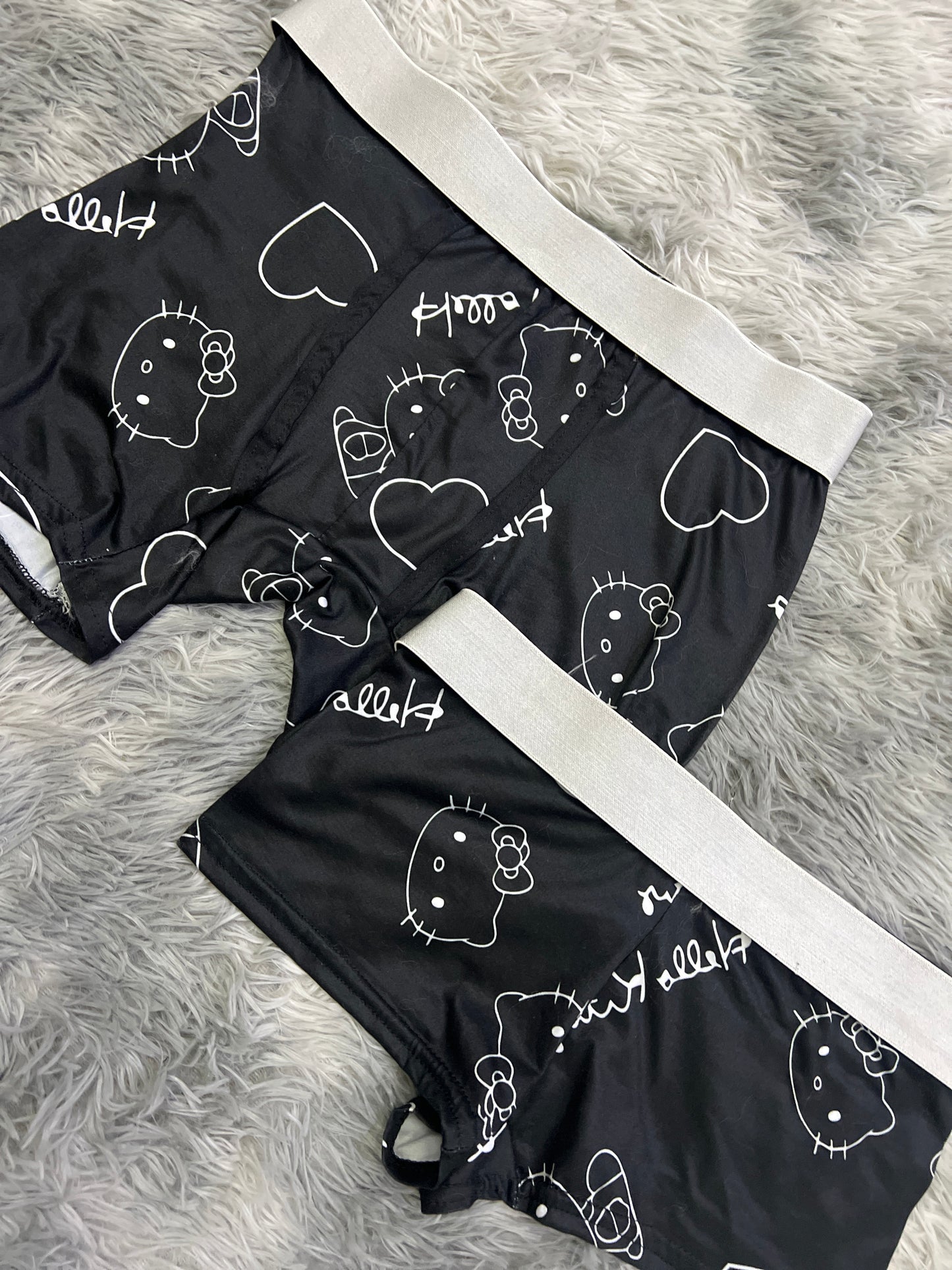 Kitty Face black matching boxers For Couples 😺😸