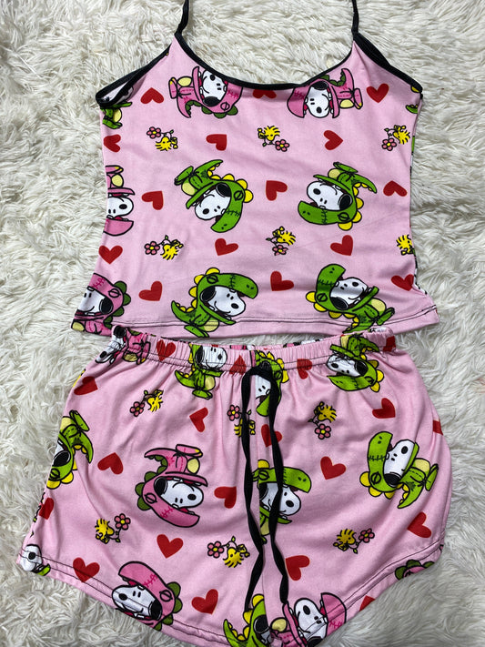 Snoopy Dinosaurio Women's Pajama Set - Fundies