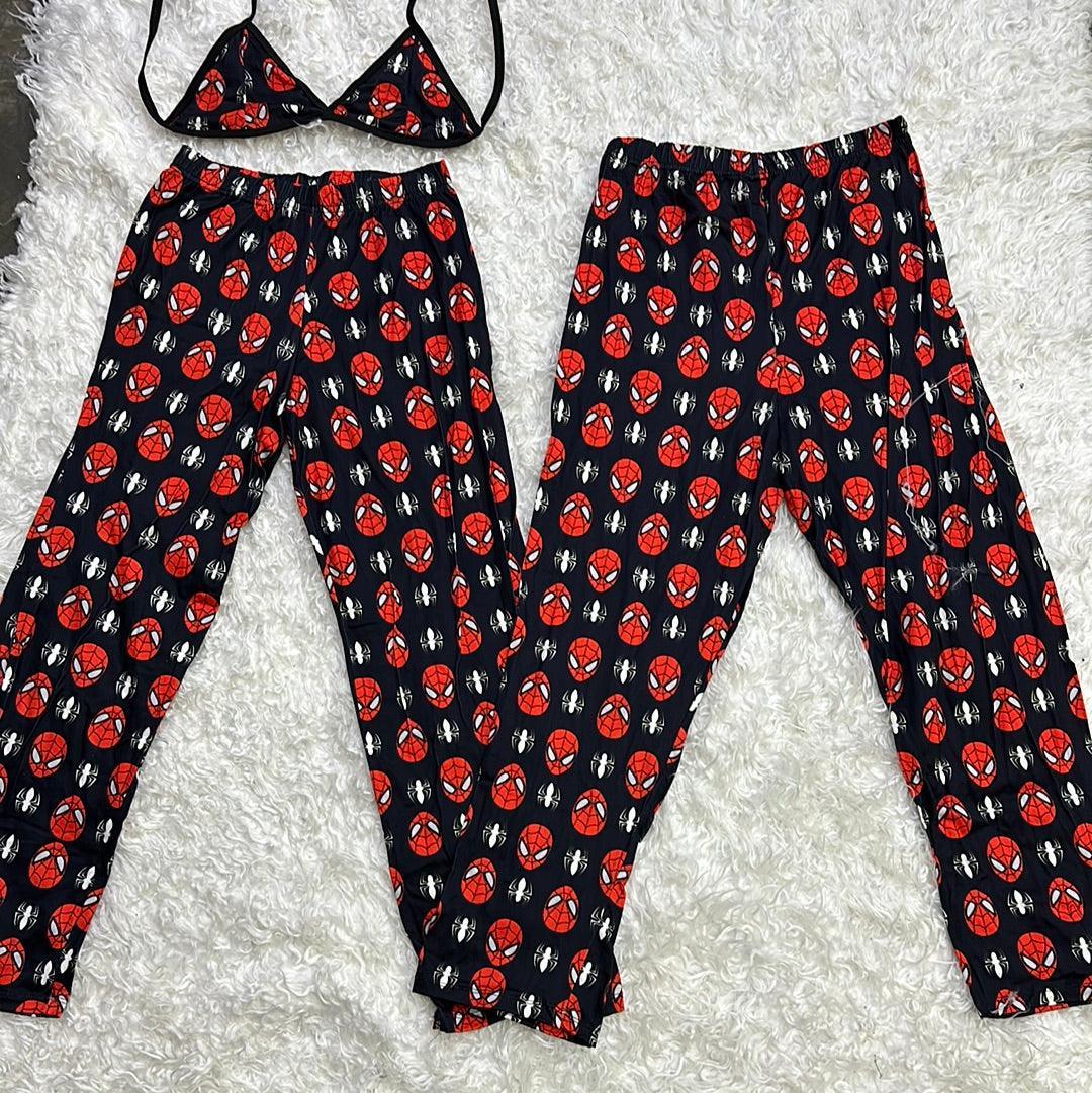 Spider man background black 5 pcs pajama duo - Fundies