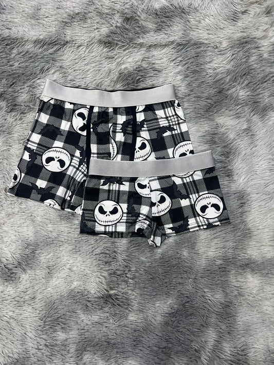 Jack and bats matching couples boxer underwear Halloween
