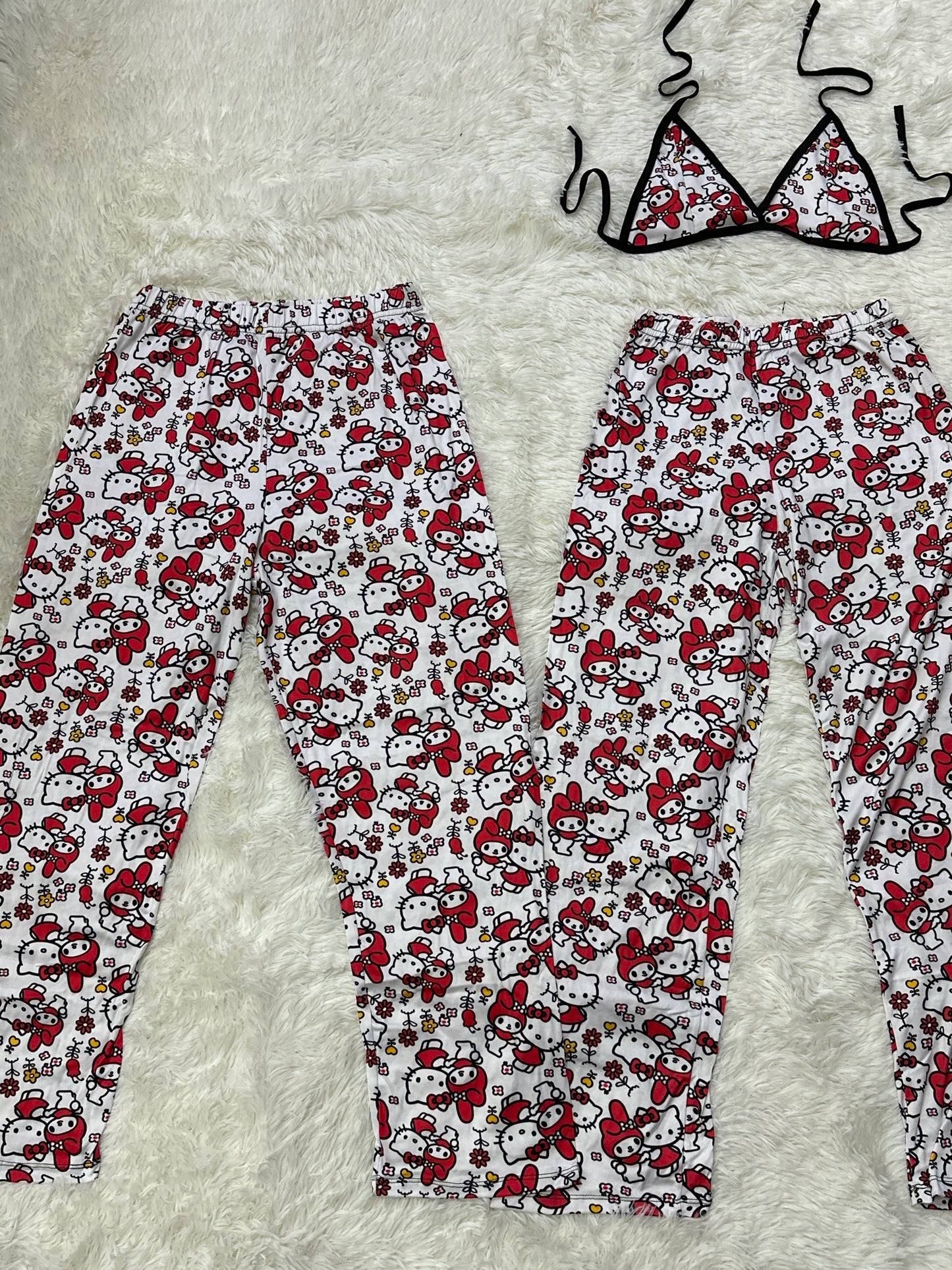 My melody and hello kitty 5 pcs pajama duo