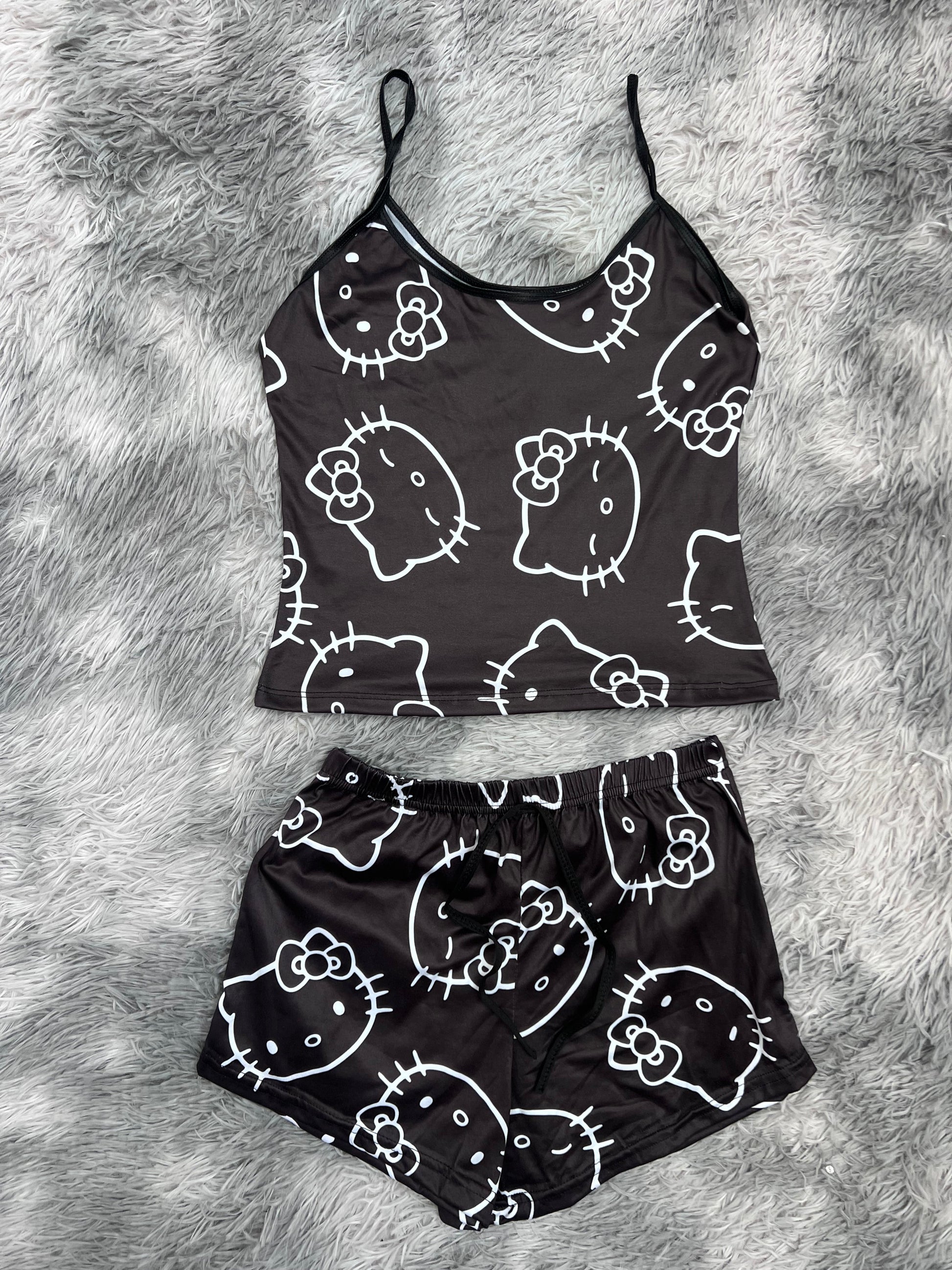 Hello Kitty Black Women's Pajama Set - Fundies