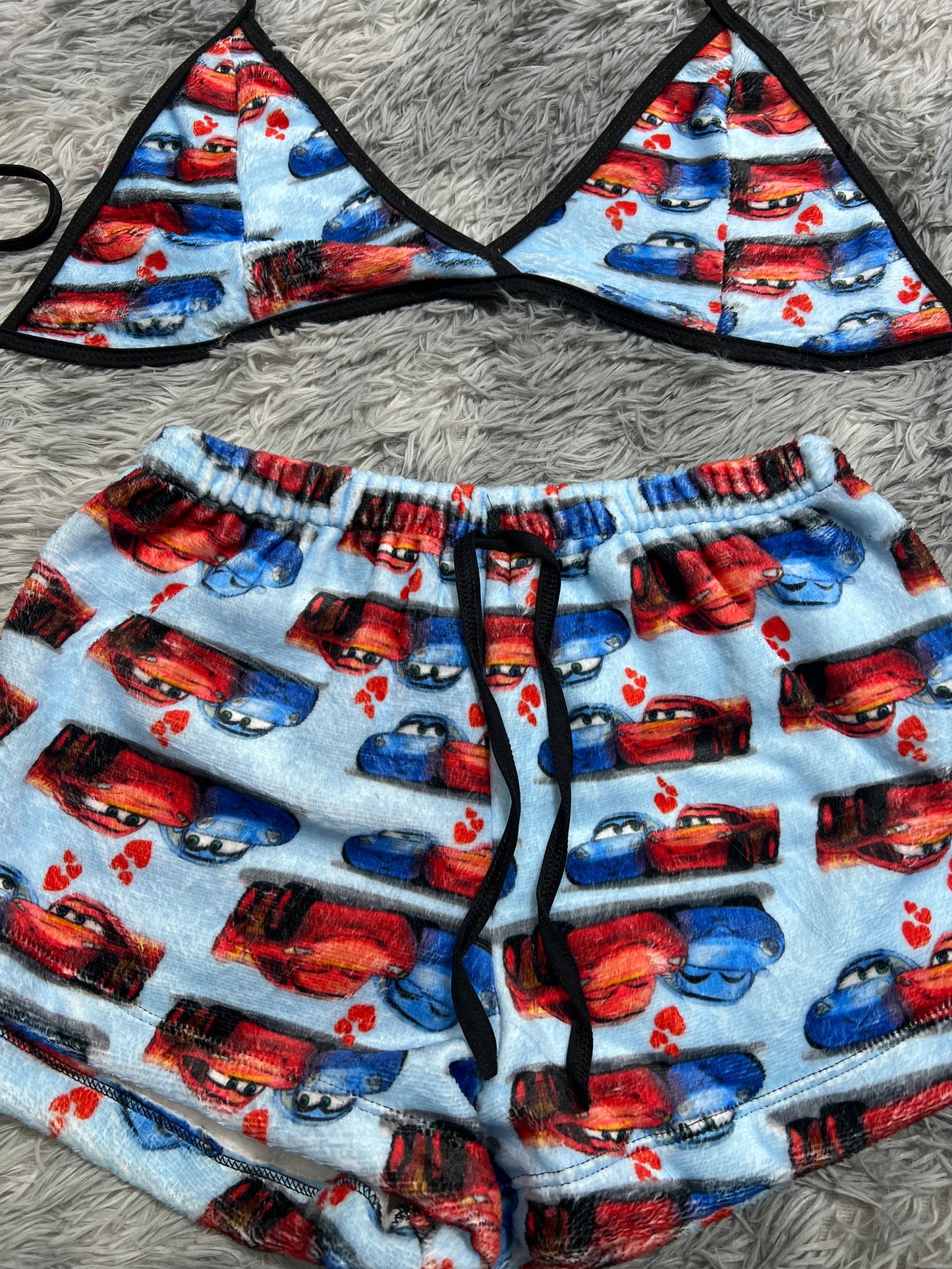 McQueen And Sally Blue Matching Top & Short - Fundies