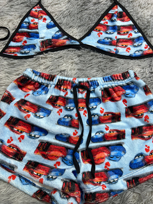 McQueen And Sally Blue Matching Top & Short - Fundies