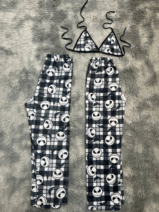 Jack Plaid Striped Hallowen Matching Plushie PJs - Fundies