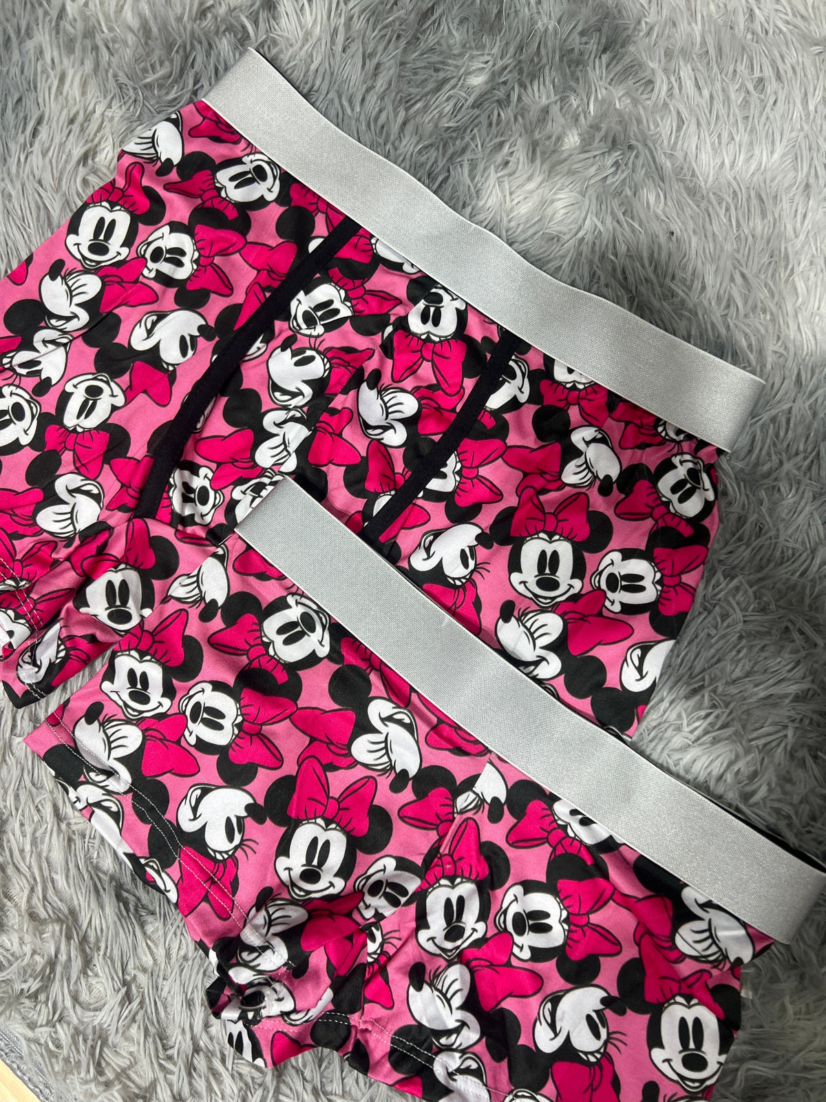 Minnie Pink Background Matching Boxers
