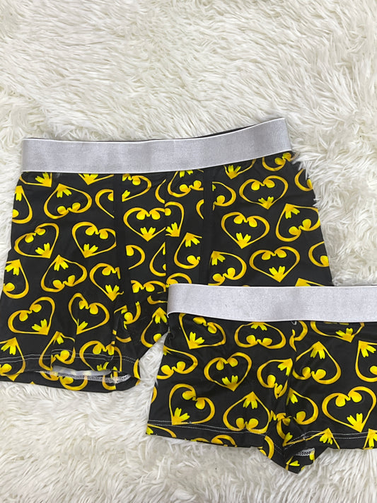 Batman heart matching couples boxer underwear