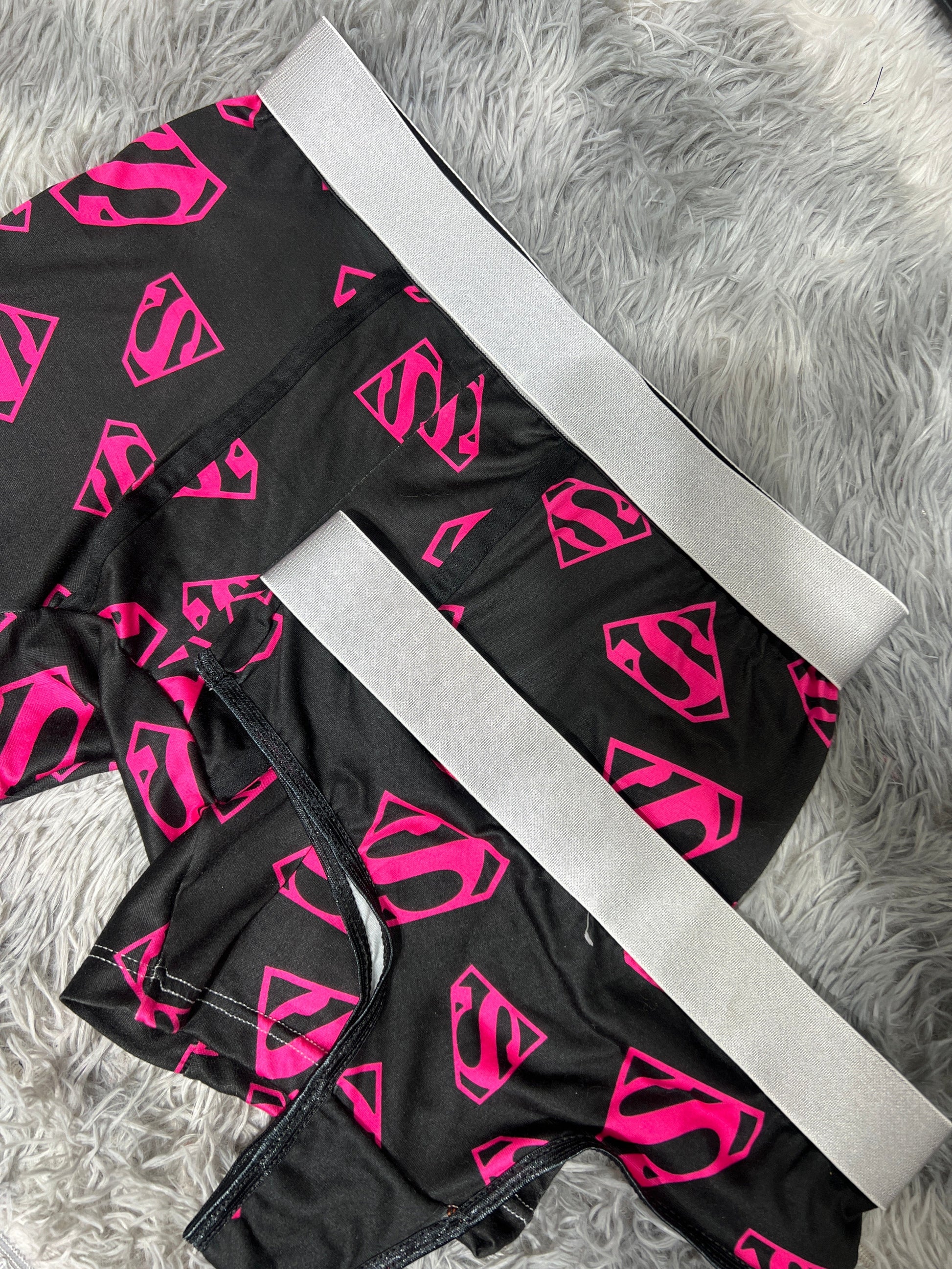 Superman Pink Background Black Duo - Fundies