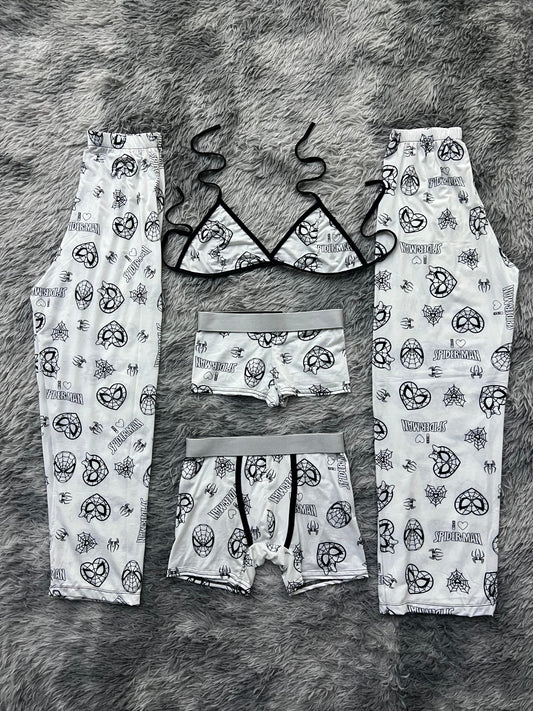 Spider-Man Heart White 5 Piece PJ - Fundies