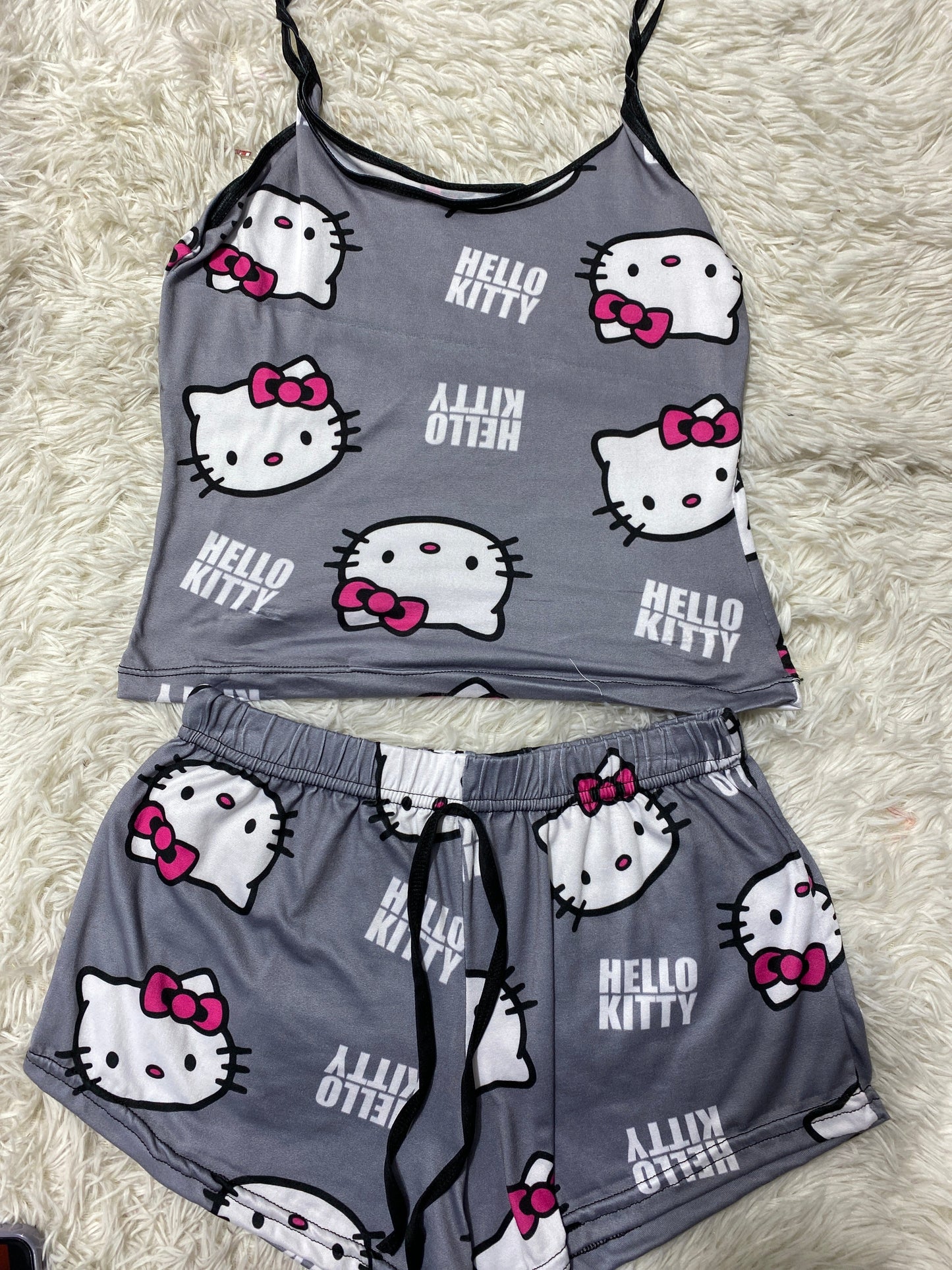 Hello Kitty Gray Women's Pajama Set - Fundies