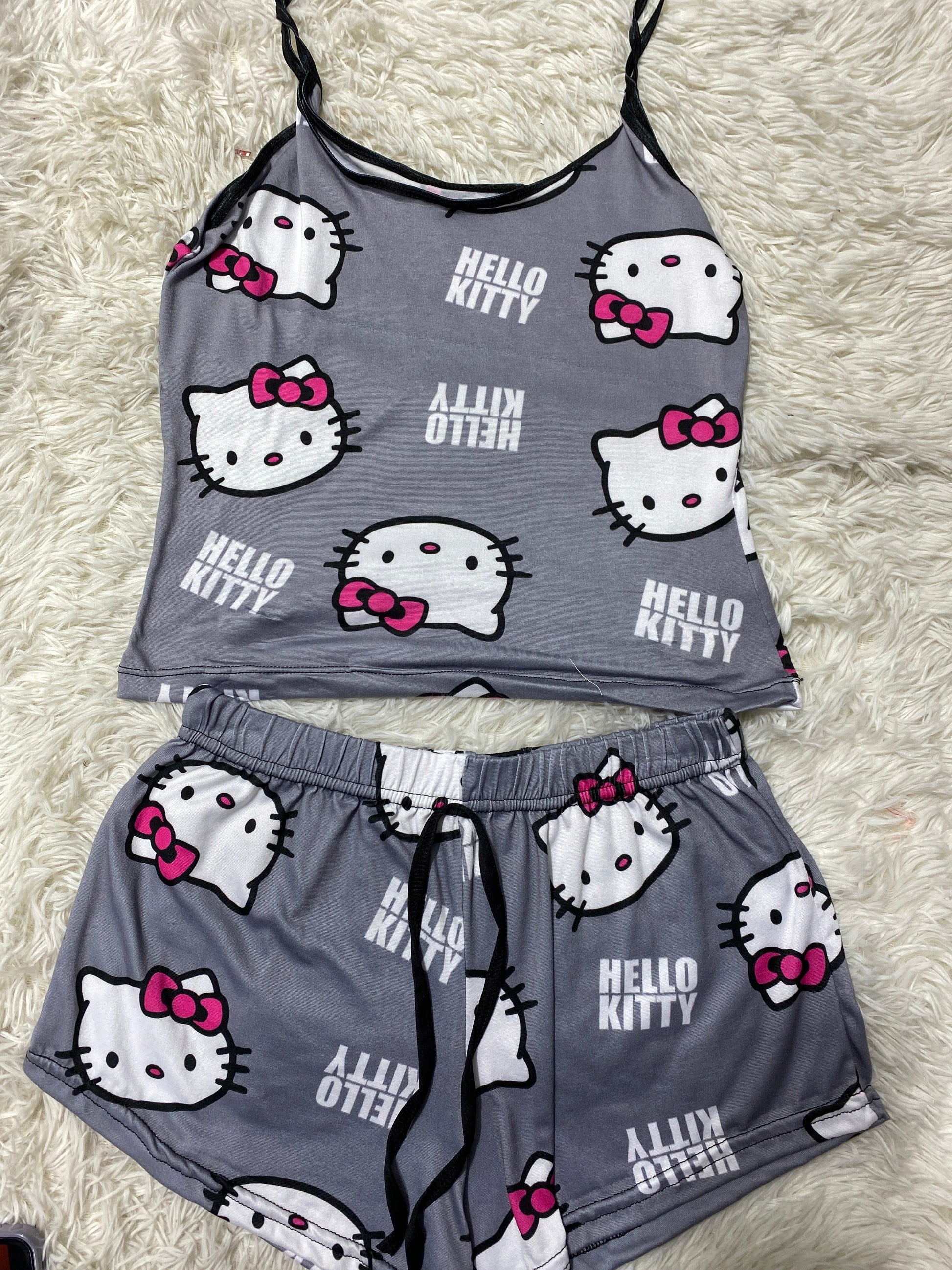 Hello Kitty Gray Women's Pajama Set - Fundies