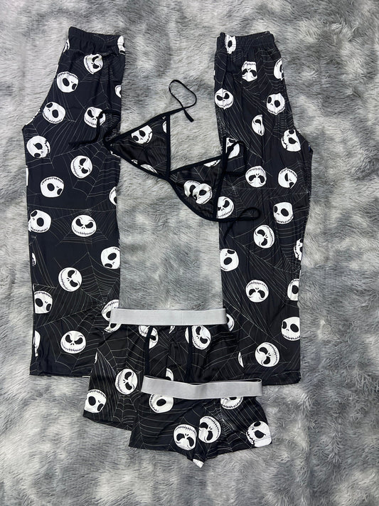 Jack Cobwebs Black 5 Piece PJ - Fundies