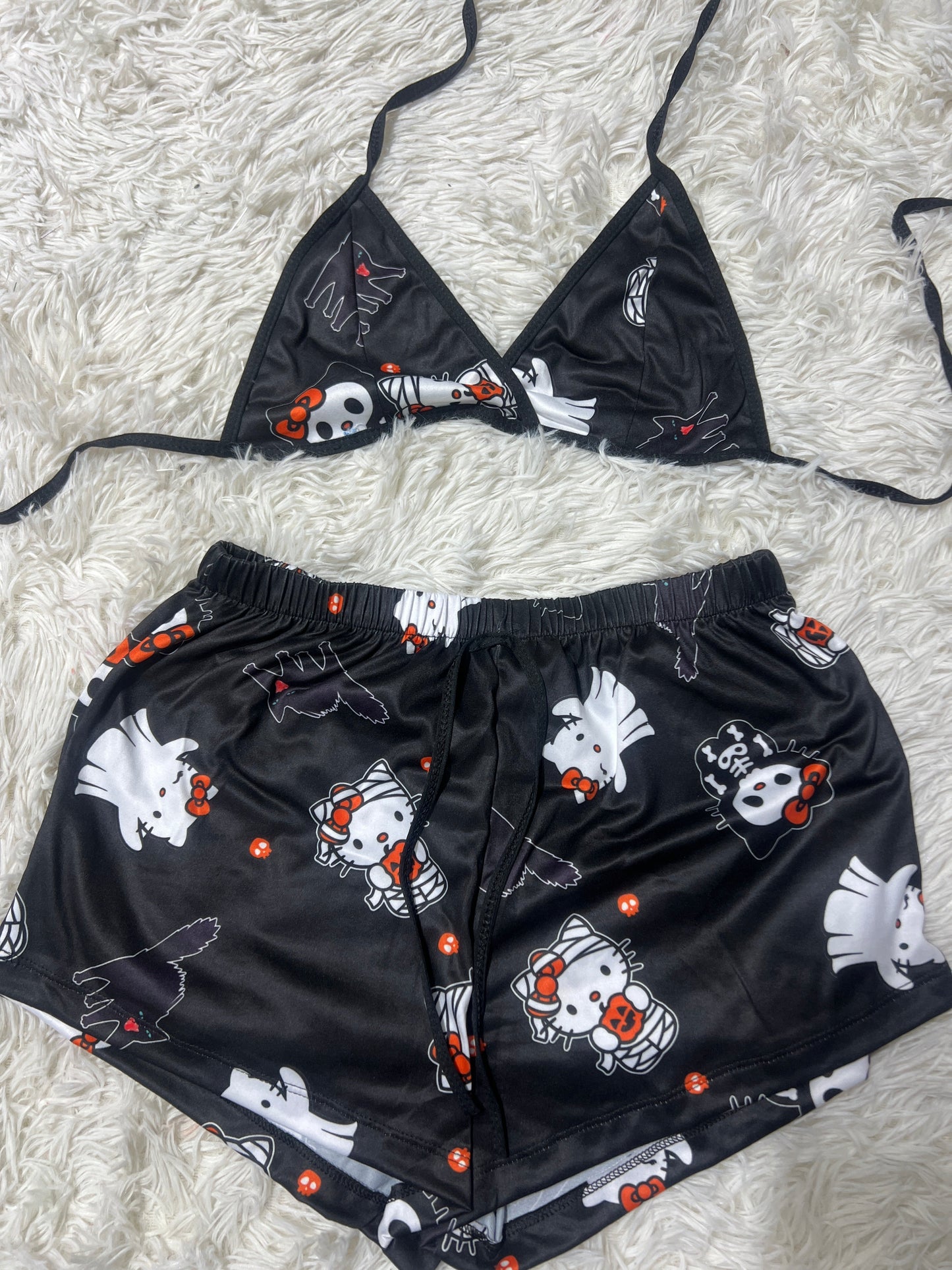 Hello Kitty Halloween Brush Matching Top & Short - Fundies