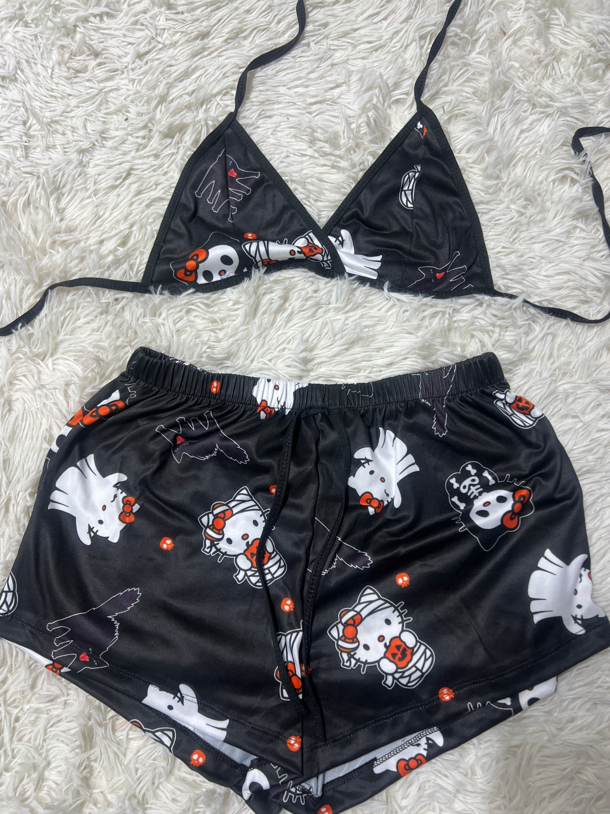 Hello Kitty Halloween Brush Matching Top & Short - Fundies