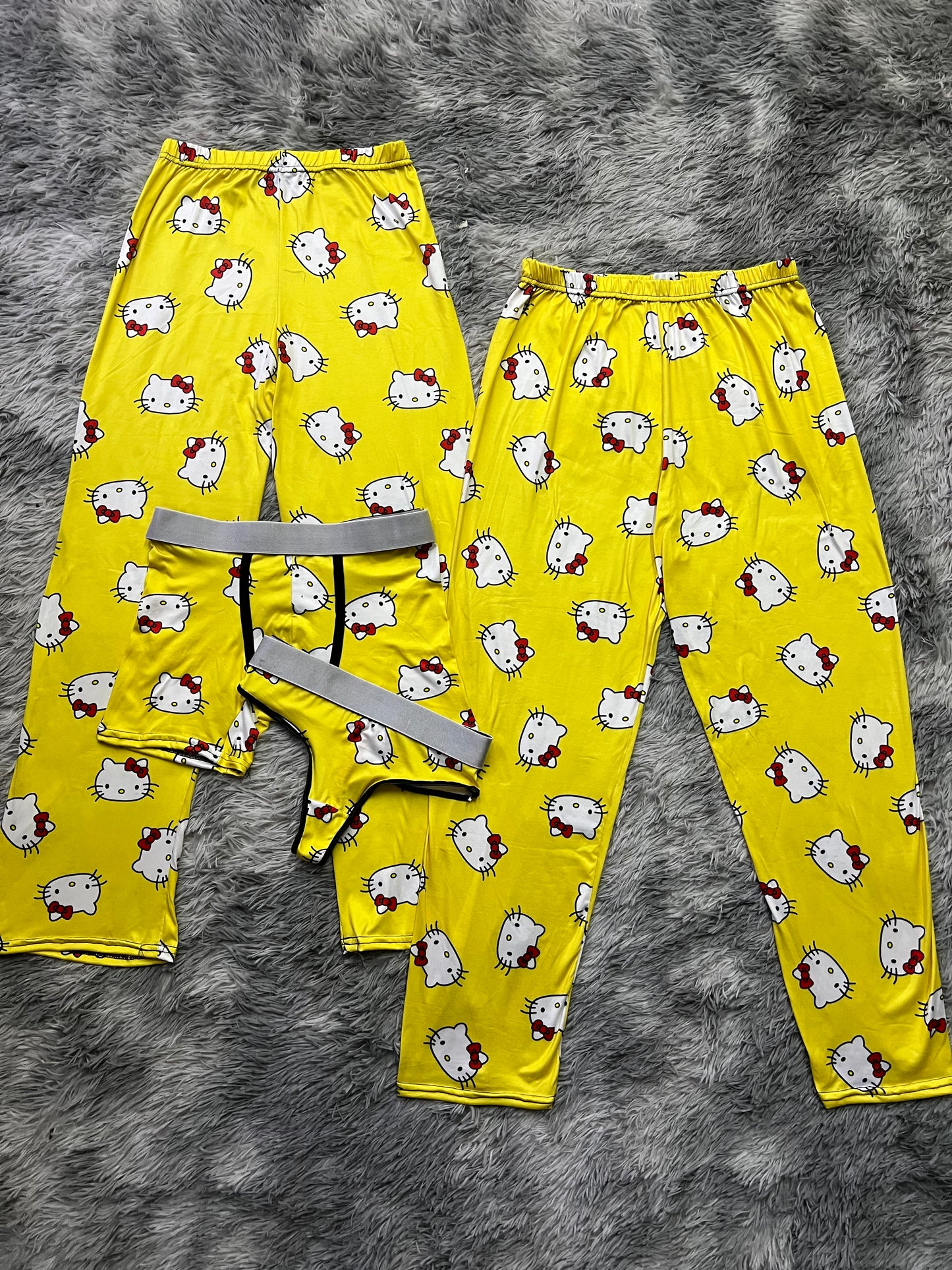 Kitty Faces yellows 5 piece pajama set 😺🌙
